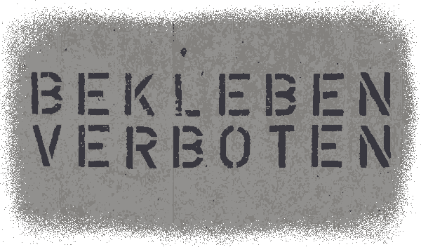 Bekleben Verboten